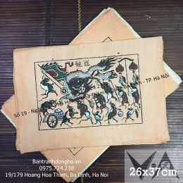 Tranh Đông Hồ Chuột Múa Rồng